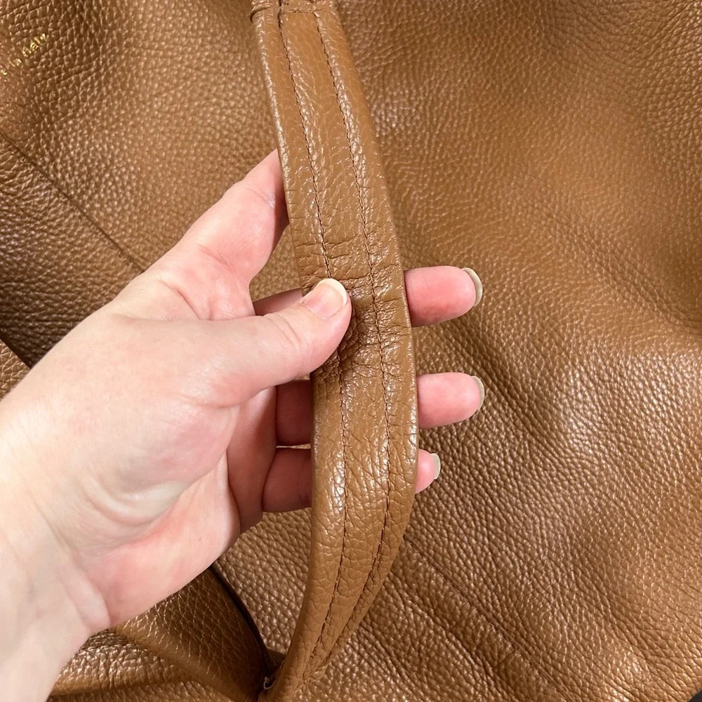 Kurt Geiger London Violet Leather Hobo Bag Warm Brown/Tan Boho Chic Quiet Luxury